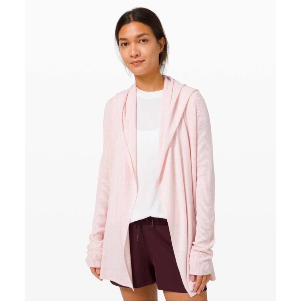 Lululemon Sundown Sweater Wrap Heathered Ballet Slipper Size 6